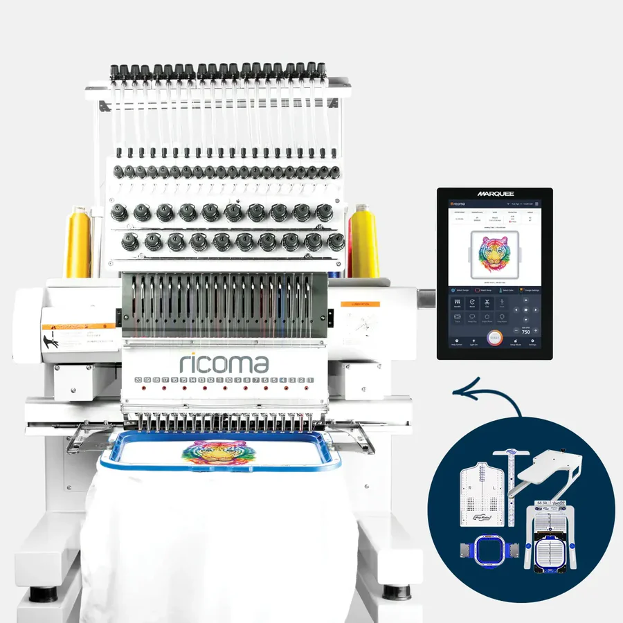 Ricoma Marquee Two-Head 20-needle embroidery machine